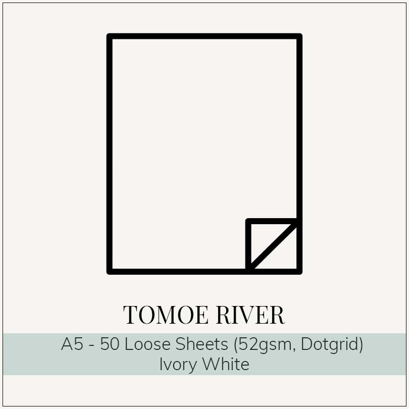 Desk Bandit Tomoe River A5 - 52gsm - 50 Sheets (Dotgrid) Loose Sheets