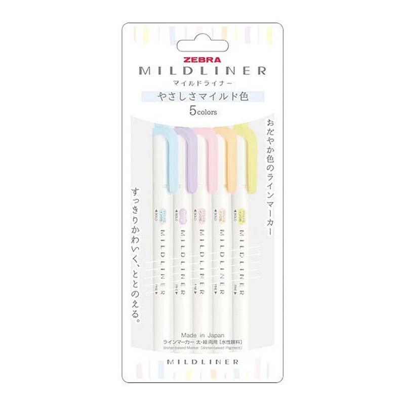 Zebra Mildliner - Gentle Colour Set Highlighters