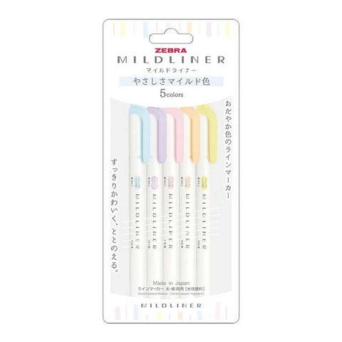 Zebra Mildliner - Gentle Colour Set Highlighters