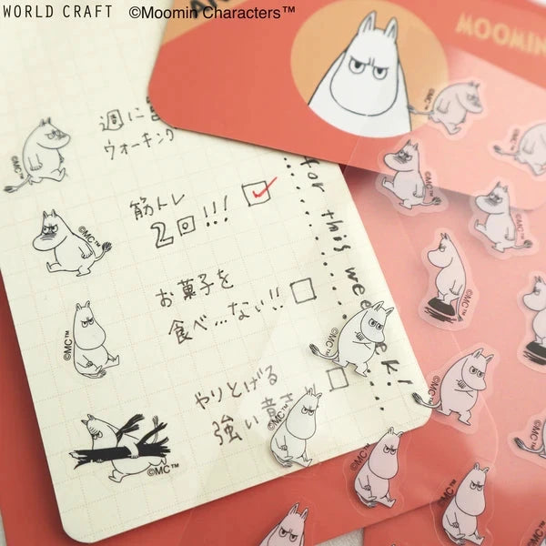 World Craft Moomin Angry Face Sticker Sheet Stickers