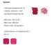 Redshift - 2ml sample from Colorverse, showcasing dye-based ink with hand-drawn samples and color swatches, highlighting its smooth, plant-based formulation.