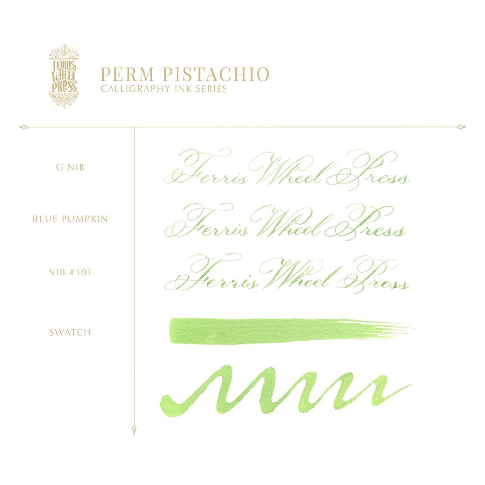 Ferris Wheel Press Perm Pistachio (Calligraphy Ink) - 28ml Dip Pen Inks