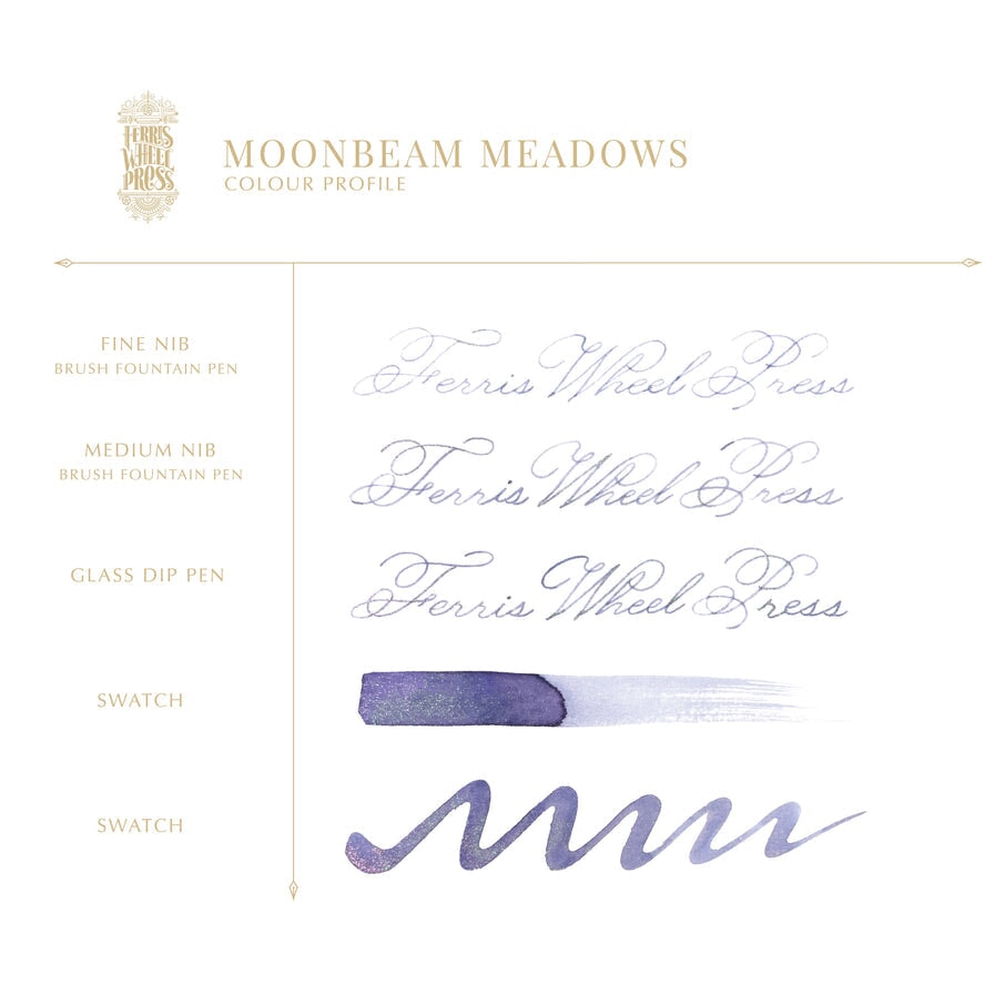 Ferris Wheel Press Bestiary Series - Moonbeam Meadows (Shimmer) - 2ml Ink Sample