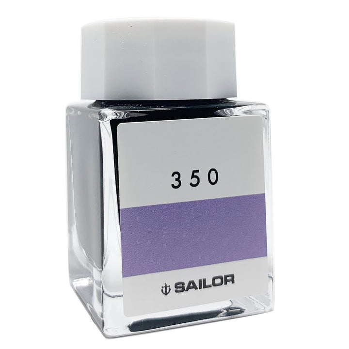 Sailor Ink Studio #350 - 2ml fountain pen ink in a square glass bottle with a white cap and Sailor's anchor logo.