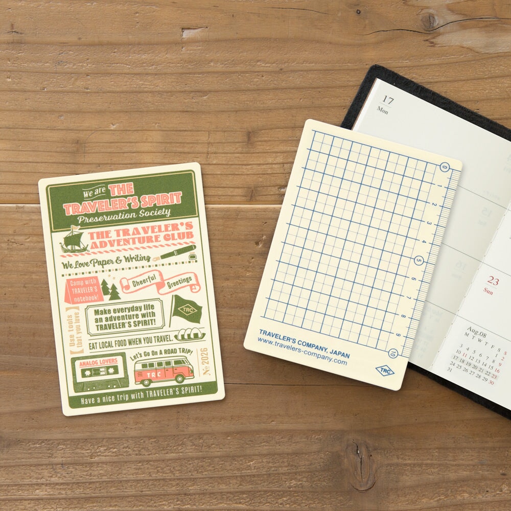Traveler's Company Guide Sheet / Shitajiki 2026 (Passport) Rulers & Guides