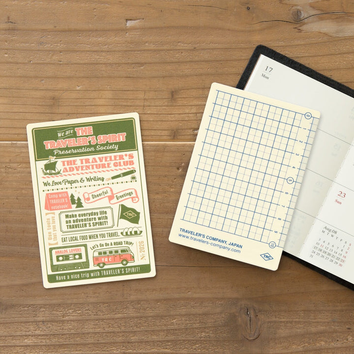 Traveler's Company Guide Sheet / Shitajiki 2026 (Passport) Rulers & Guides