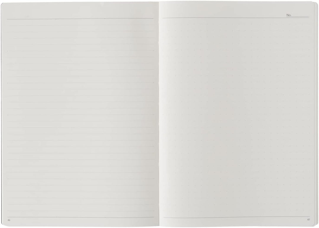 Nolty Asymmetry Numbered Tio Notebook Refill - Ruled/Dotgrid (Black, A5) Notebook