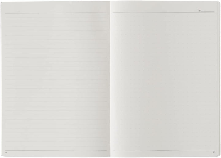 Nolty Asymmetry Numbered Tio Notebook Refill - Ruled/Dotgrid (Black, A5) Notebook