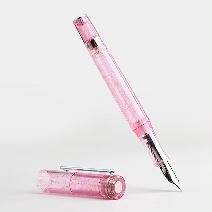 PENBBS 487 - Strawberry Soda / Silver (Fine) Fountain Pen