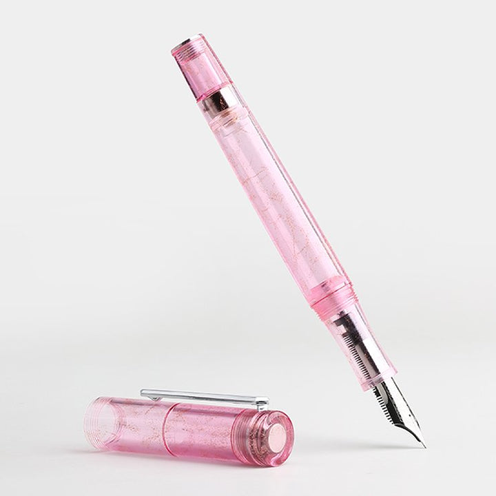 PENBBS 487 - Strawberry Soda / Silver (Fine) Fountain Pen
