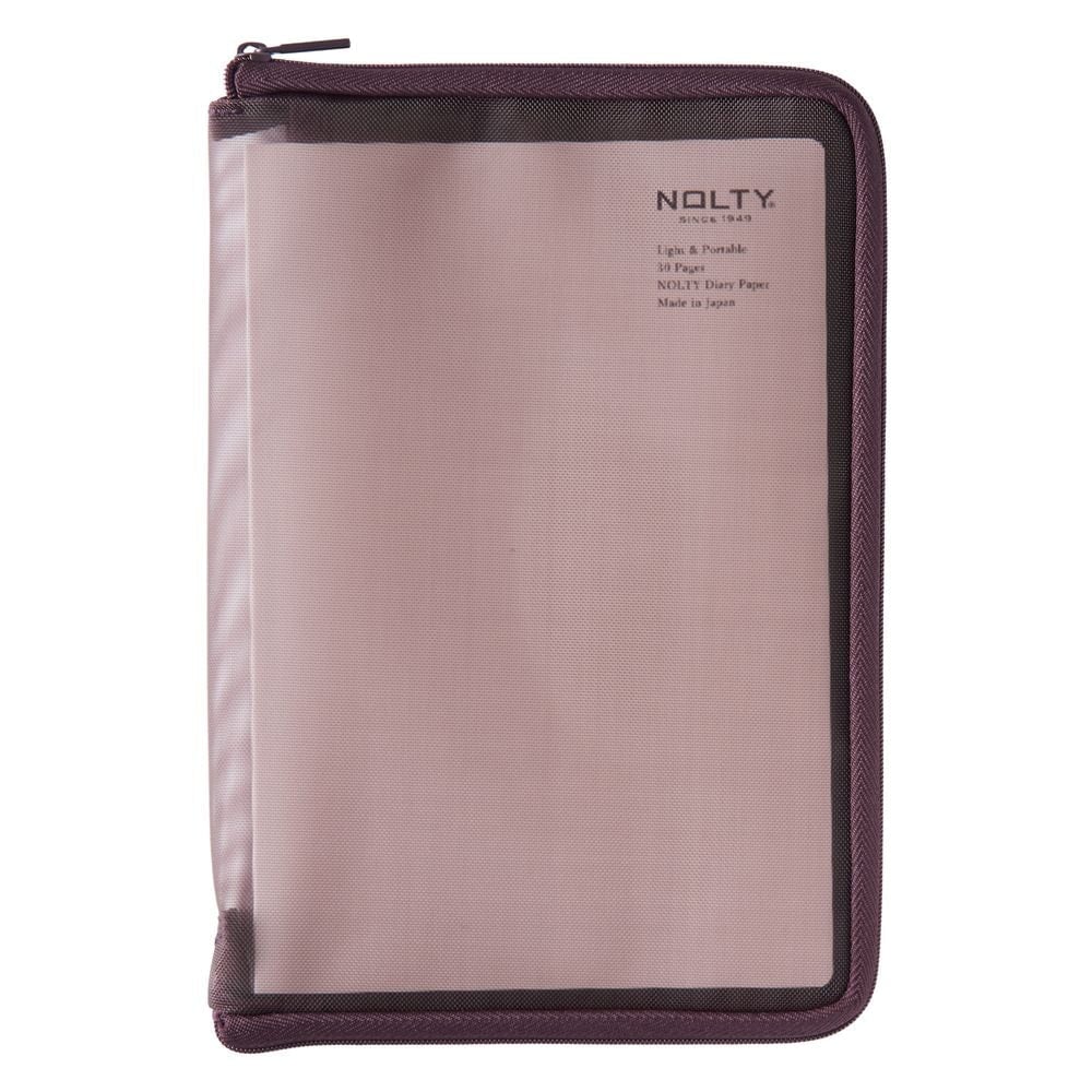 Nolty Notebook Zip-Up Mesh Cover - Burgundy (A5) Book Covers