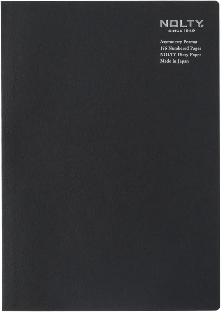 Nolty Asymmetry Numbered Tio Notebook Refill - Ruled/Dotgrid (Black, A5) Notebook