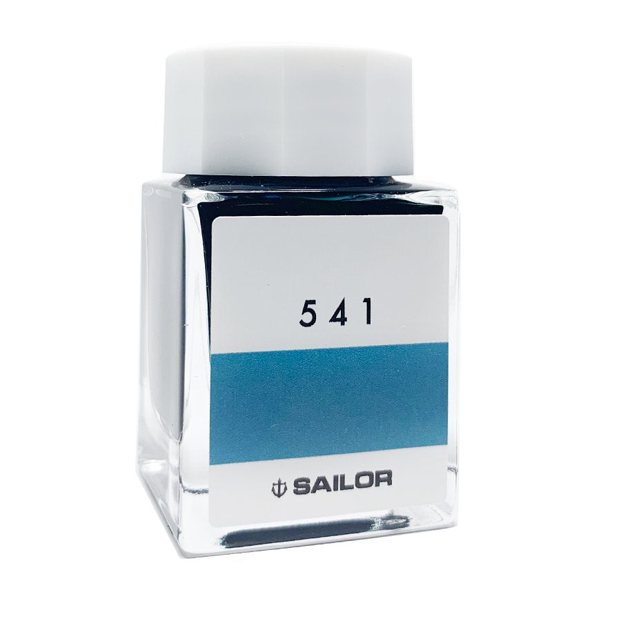 Sailor Ink Studio #541 - 2ml bottle with a white cap, featuring a blue-green swatch on the front label, part of Sailor's 100 curated shades collection.
