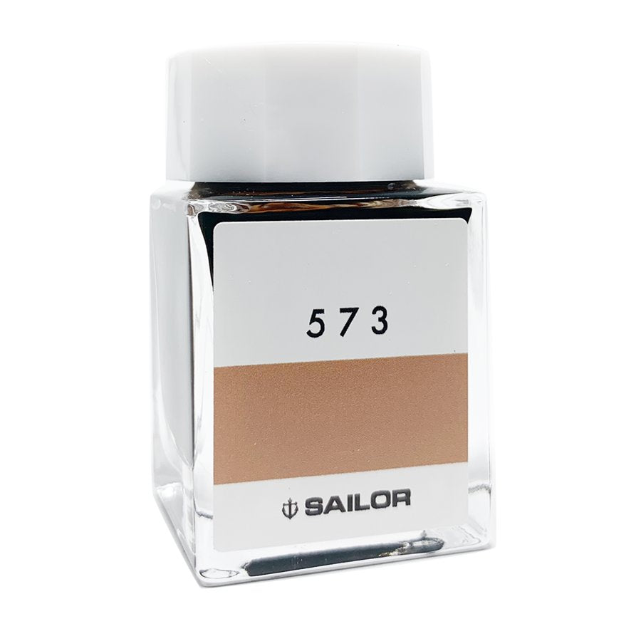 Sailor Ink Studio #573, a 20ml square glass bottle with a white label, displaying the ink number and brand.