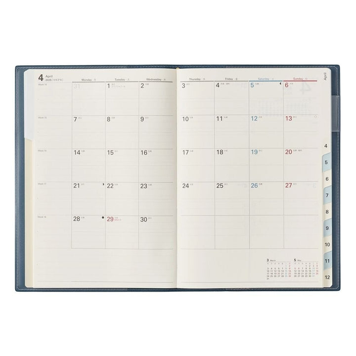 Nolty 2025 Access 5 Tabbed Planner - A5 (Navy) Planners