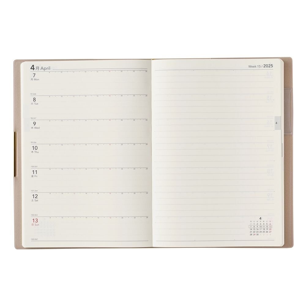 Nolty 2025 Ecri Plus 1 Weekly Planner - B6 (Sand Beige) Planners