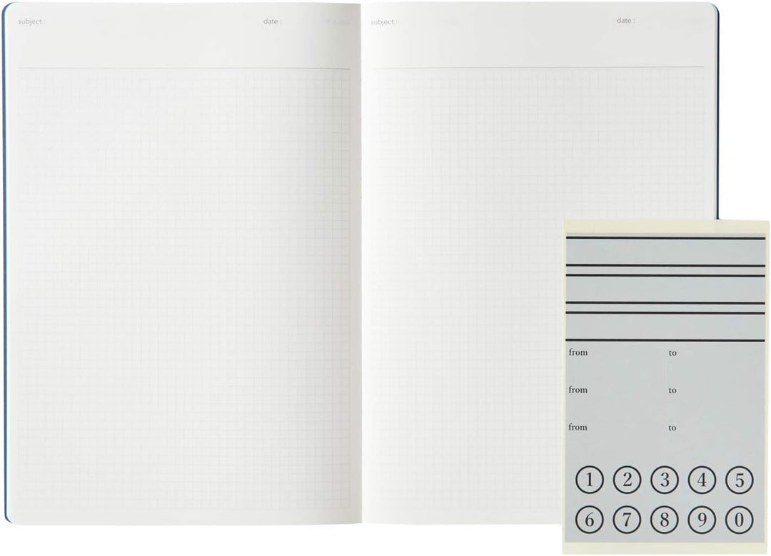 Nolty 3-Pack Notebook Refill - Grid (Navy, A5) Notebook