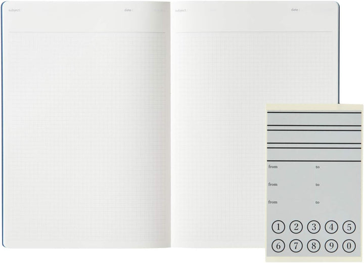 Nolty 3-Pack Notebook Refill - Grid (Navy, A5) Notebook