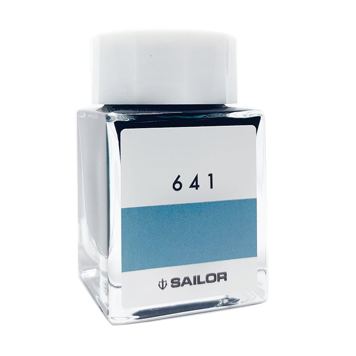 Sailor Ink Studio #641 - 2ml in a square glass bottle, featuring a blue stripe label, and capped with a white screw-top lid.