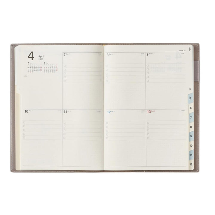 Nolty 2025 Access 5 Tabbed Planner - A5 (Grey) Planners