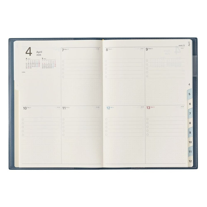 Nolty 2025 Access 5 Tabbed Planner - A5 (Navy) Planners