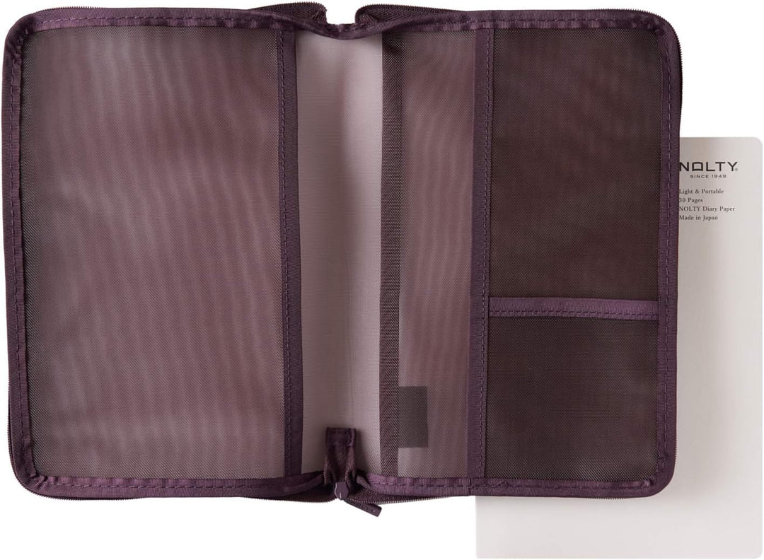 Nolty Notebook Zip-Up Mesh Cover - Burgundy (A5) Book Covers