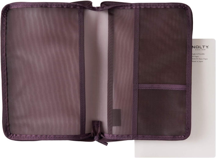 Nolty Notebook Zip-Up Mesh Cover - Burgundy (A5) Book Covers