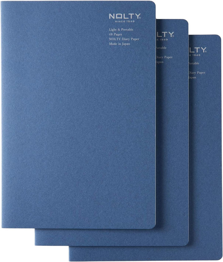 Nolty 3-Pack Notebook Refill - Grid (Navy, A5) Notebook