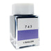 Sailor Ink Studio #743 - 20ml, features a square glass bottle with a white cap, labeled 743 with a purple ink swatch.
