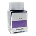 Ink Studio #750 - 20ml, a Sailor fountain-pen ink in a glass bottle with a light gray lid, showcasing the vibrant purple hue.