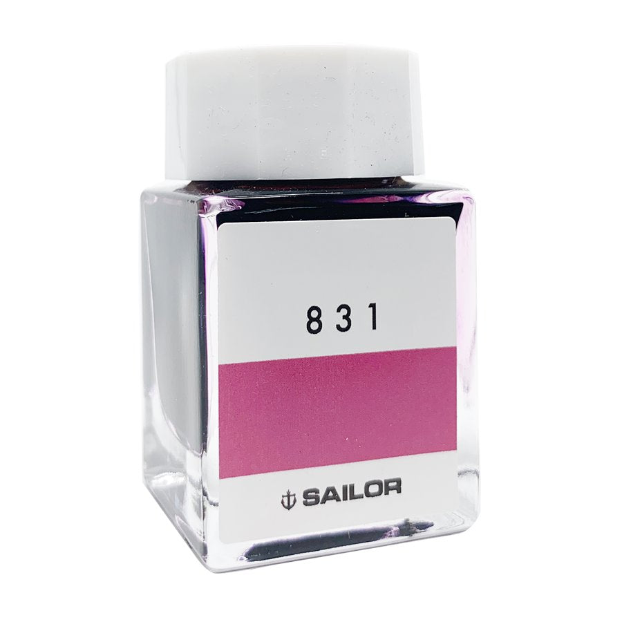 Sailor Ink Studio #831 - 20ml, square glass bottle with white cap, pink label branded SAILOR, from the Ink Studio's 100 curated shades collection.