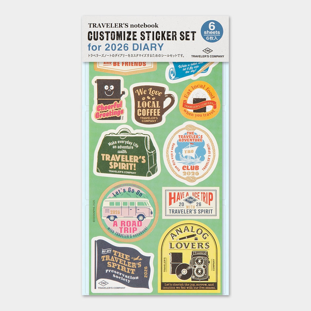 Traveler's Company Customize Sticker Set (2026) Rulers & Guides