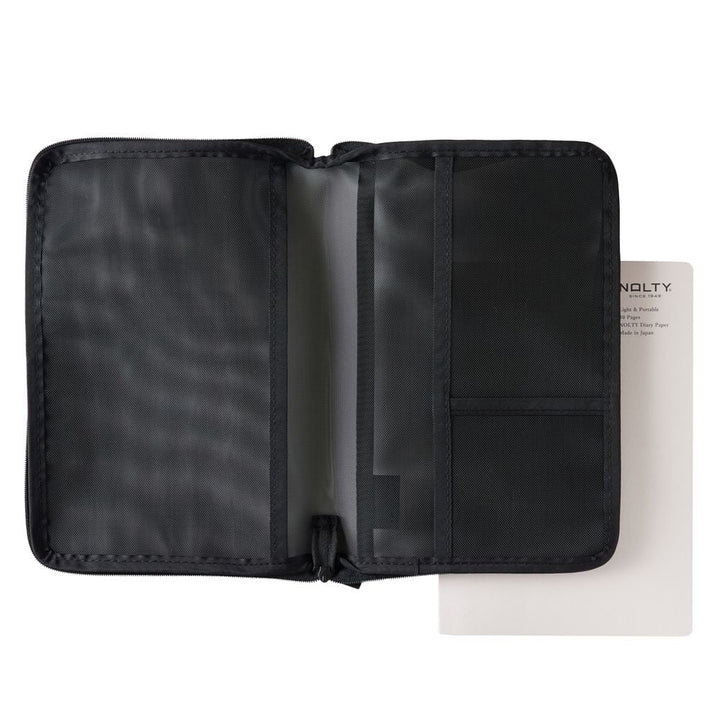 Nolty Notebook Zip-Up Mesh Cover - Black (A5) Book Covers