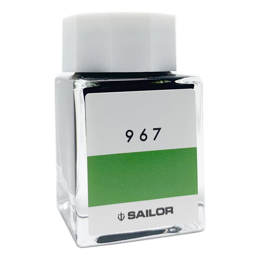 Square glass bottle of Sailor Ink Studio #967 - 20ml, featuring a white cap and a label with the number 967 above the Sailor anchor logo.