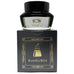 Bungubox 88 - 50ml fountain-pen ink bottle with a black cap and white label, sits atop its matte black branded box with gold accents.