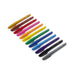 Fude Touch Brush Sign Pen - Orange, one of twelve colorful brush pens arranged diagonally, ideal for illustrations and scrapbooks, made of 81% recycled material.