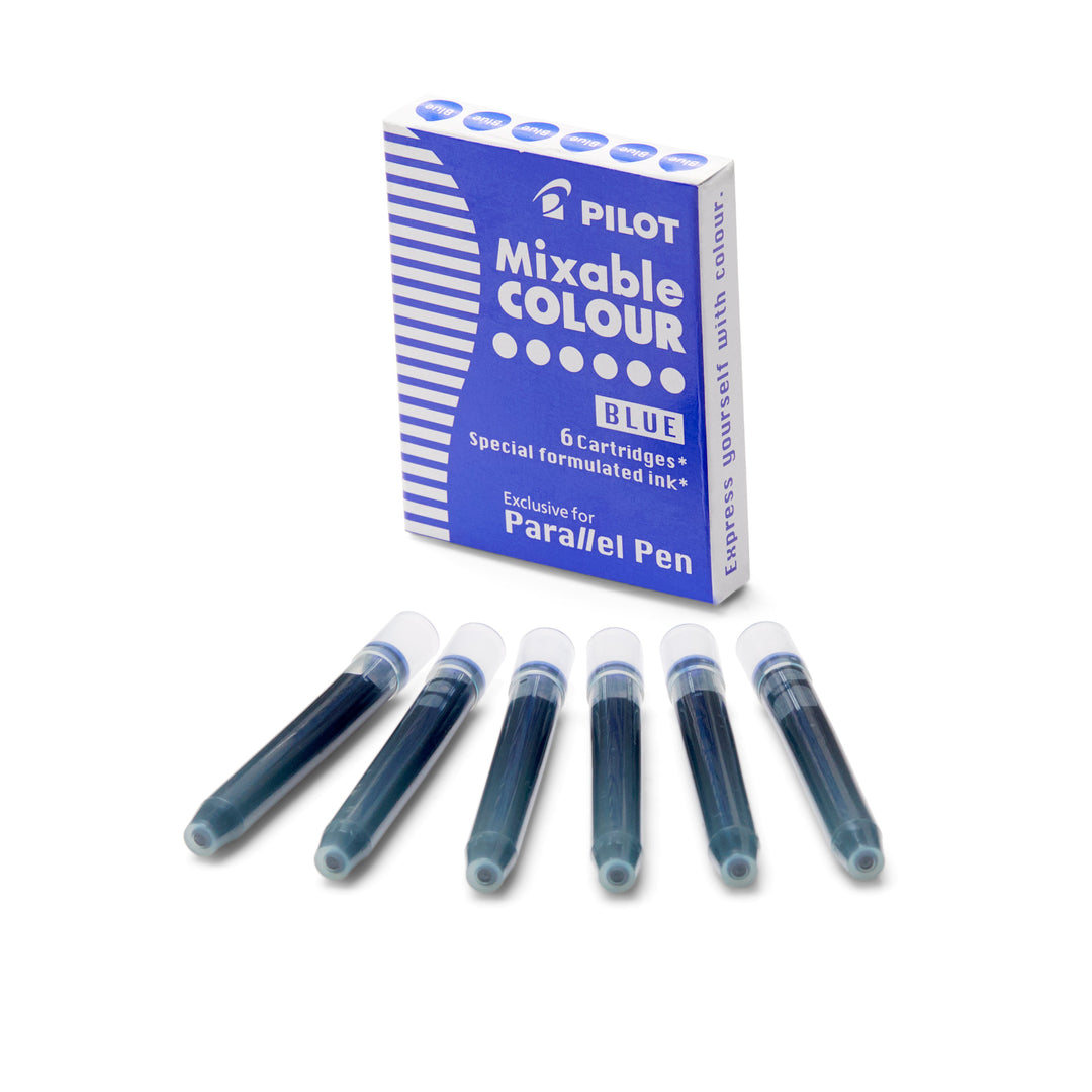 Pilot Parallel Mixable Colour Ink Cartridges - Blue (6 pack) Ink Cartridges