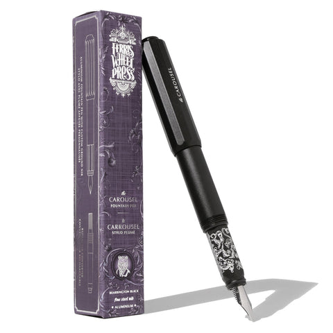 Aluminium Carousel Fountain Pen - Bearrington Black (Fine)