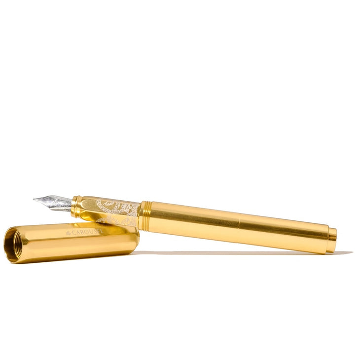 Ferris Wheel Press Aluminium Carousel Fountain Pen - Plaited Gold Tress (Medium) Fountain Pen