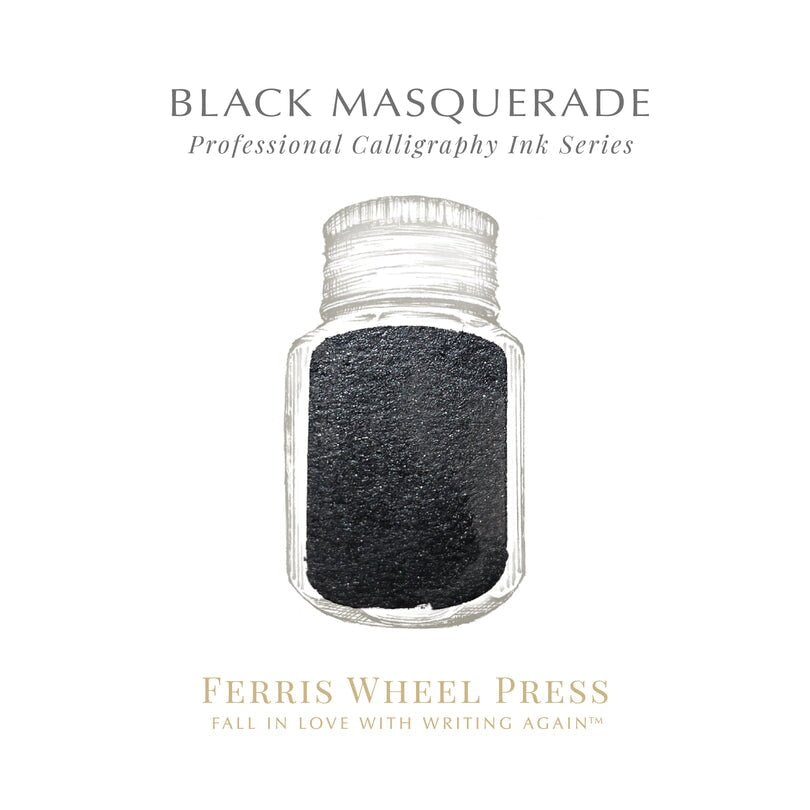 Ferris Wheel Press Black Masquerade (Calligraphy Ink) - 28ml Dip Pen Inks