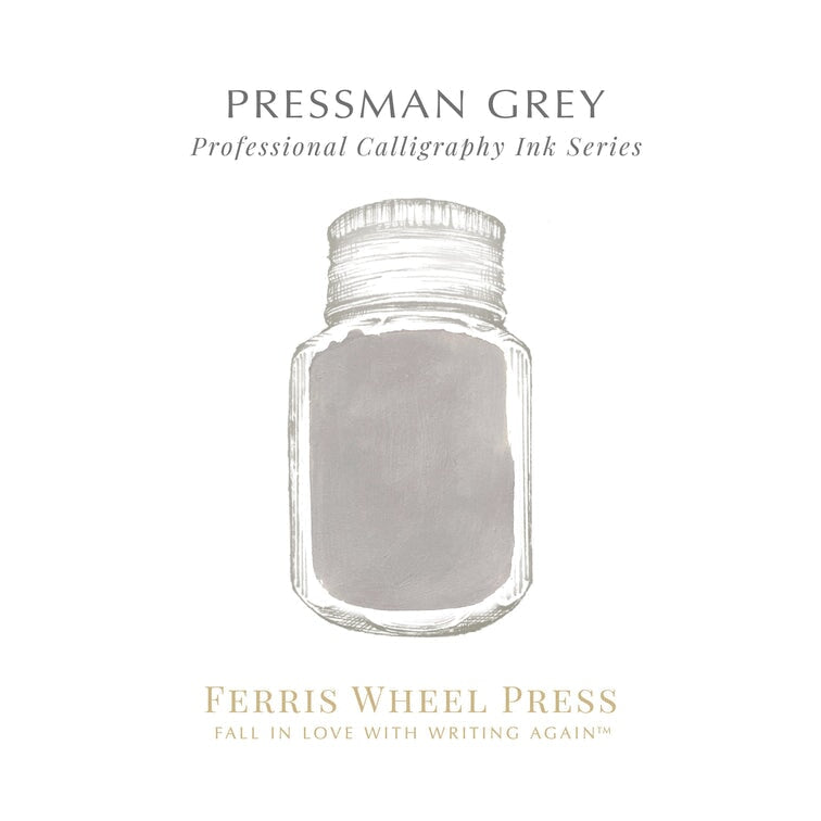Ferris Wheel Press Pressman Grey (Calligraphy Ink) - 28ml Dip Pen Inks