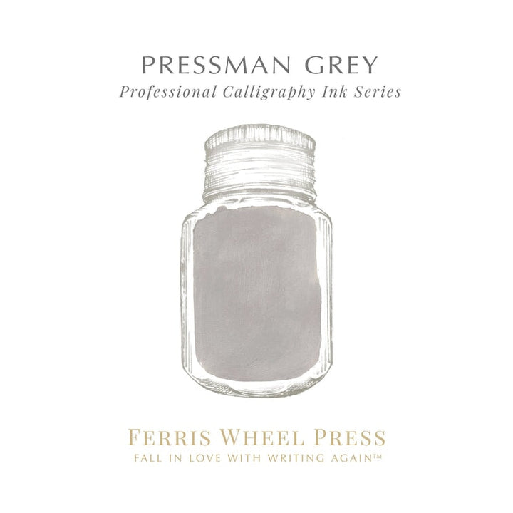 Ferris Wheel Press Pressman Grey (Calligraphy Ink) - 2ml Ink Sample