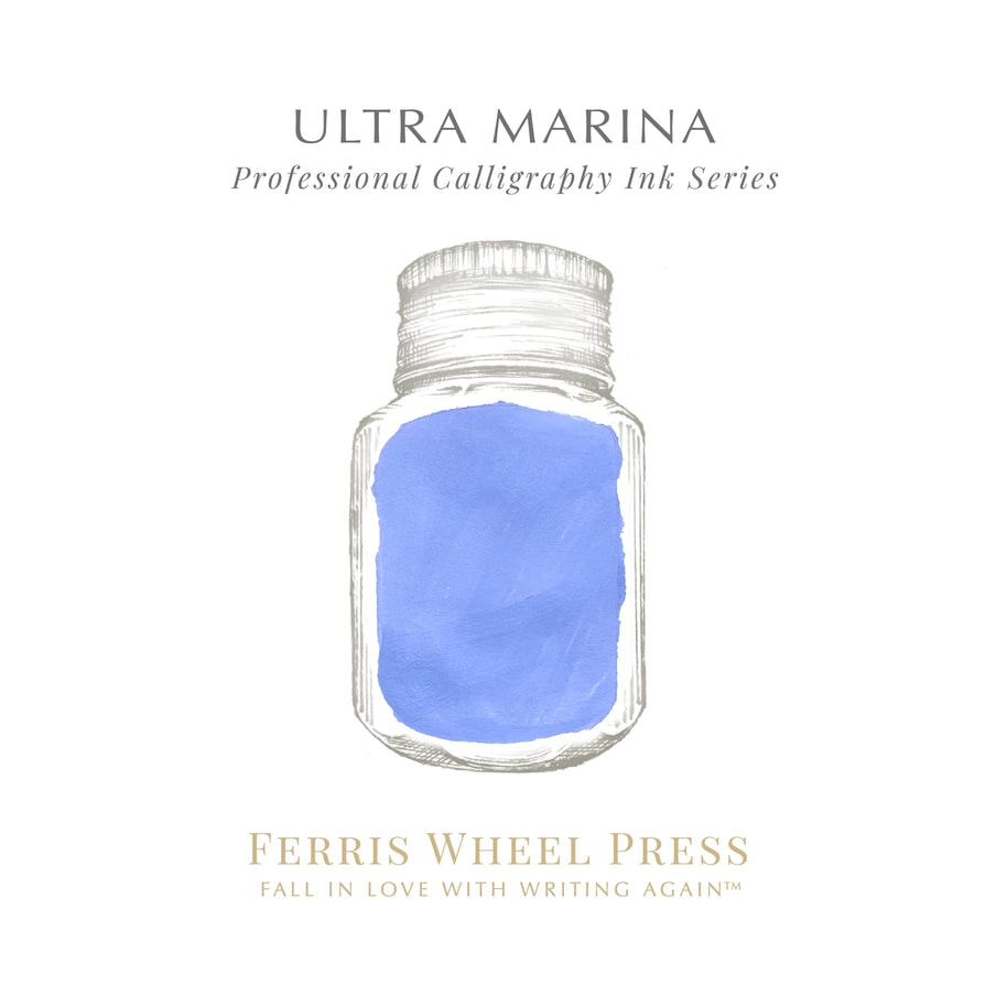 Ferris Wheel Press Ultra Marina (Calligraphy Ink) - 28ml Dip Pen Inks