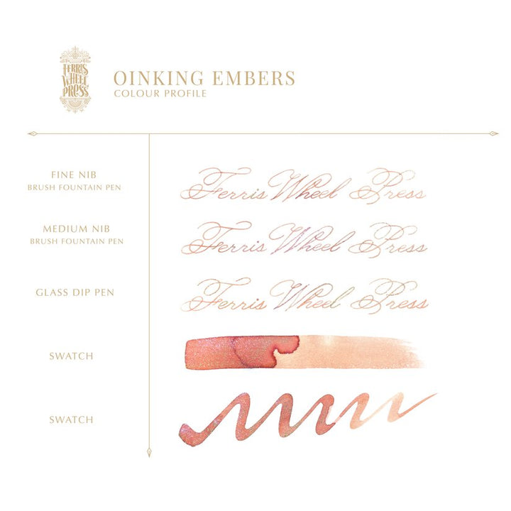 Ferris Wheel Press The Three Little Pigs - Oinking Embers - 85ml Bottled Ink