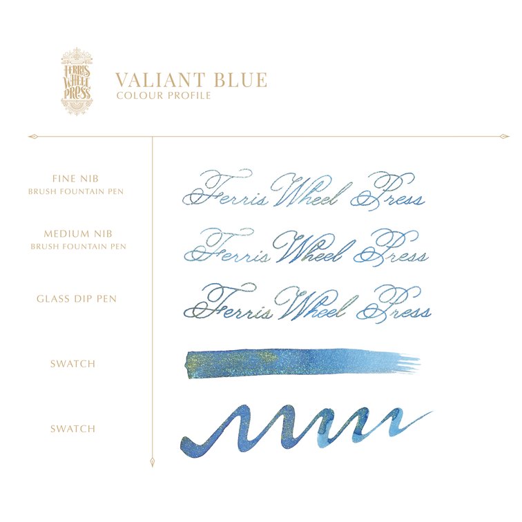 Ferris Wheel Press The Beauty and the Beast - Valiant Blue - 85ml Bottled Ink