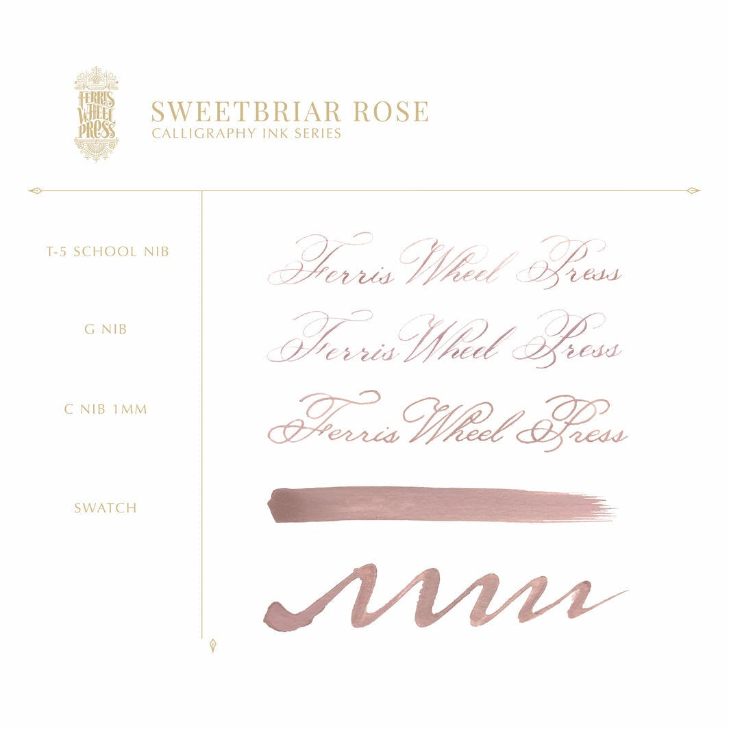 Ferris Wheel Press Sweetbriar Rose (Calligraphy Ink) - 28ml Dip Pen Inks