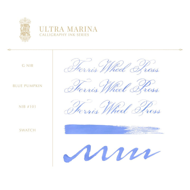 Ferris Wheel Press Ultra Marina (Calligraphy Ink) - 28ml Dip Pen Inks