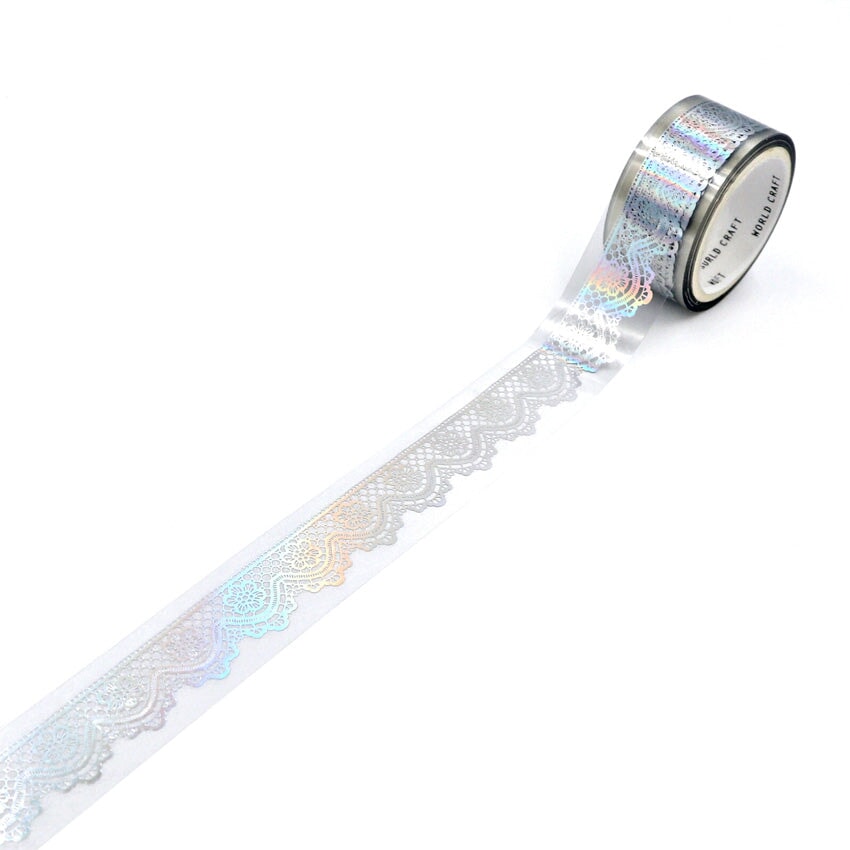 World Craft Lace Foiled Clear Tape (PET) PET Tape
