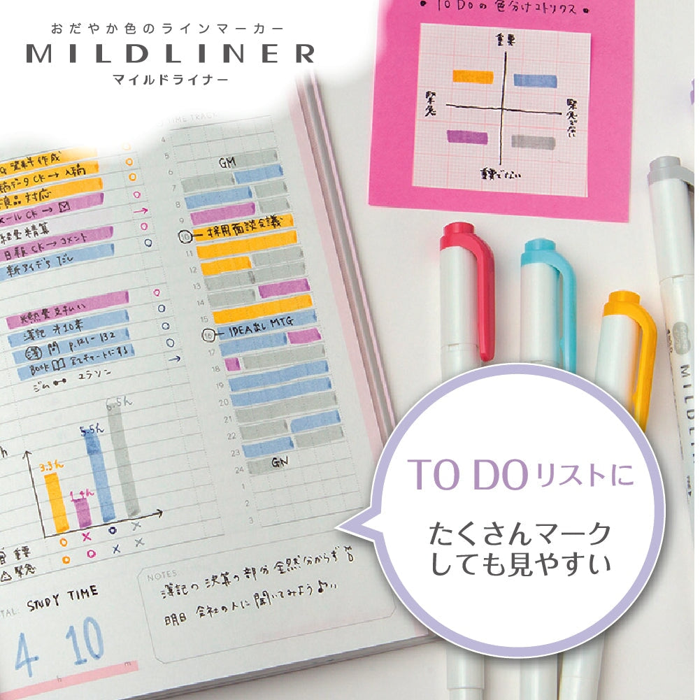 Zebra Mildliner - Fluroscent Set Highlighters