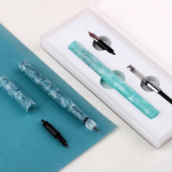 Moonman/Majohn N6 Glass Pen and Nib Set (Turquoise) Glass Pen